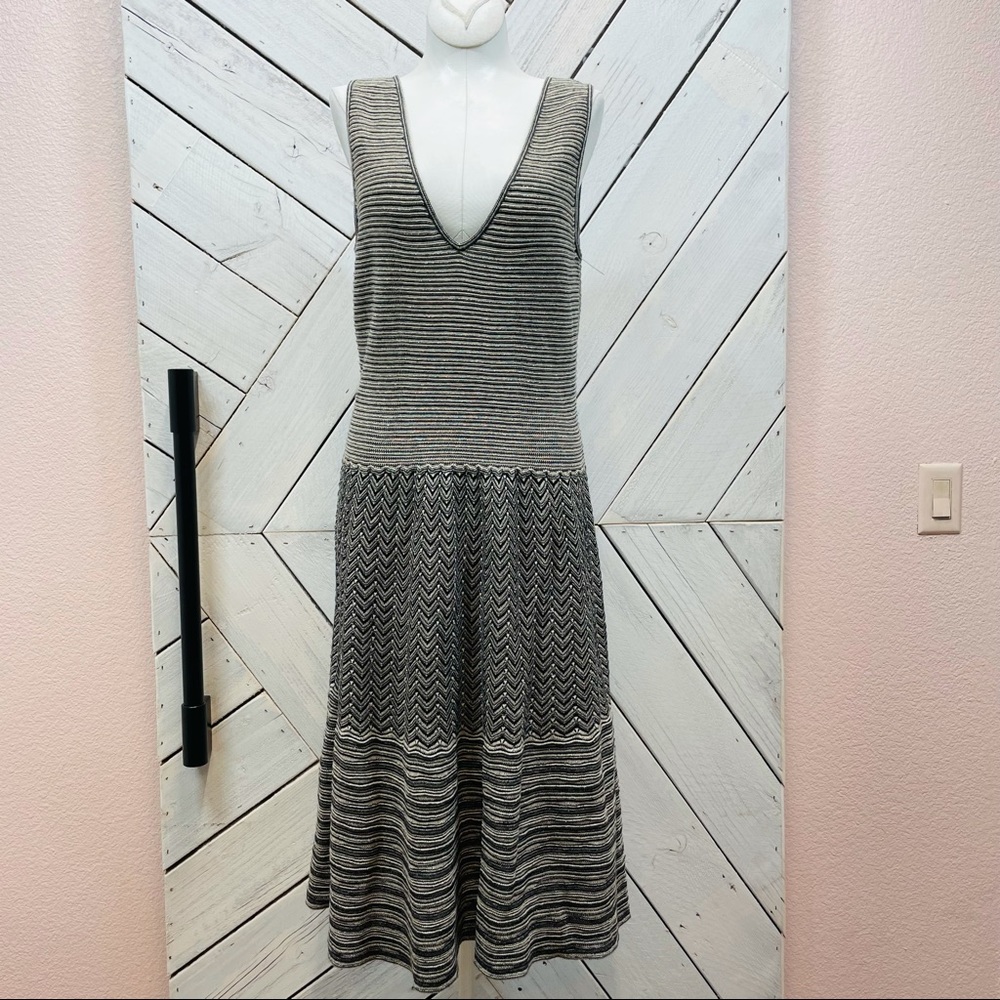 Knitted & Knotted Flared Sleeveless Dress
